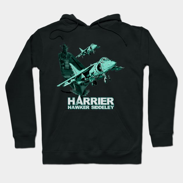 The Harrier Hawker Siddeley Hoodie by aeroloversclothing